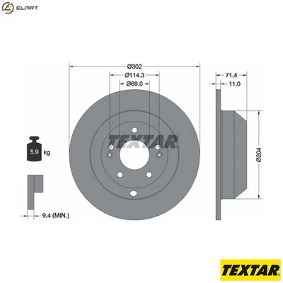 2x BRAKE DISC 92223403 FOR HYUNDAI GRAND/SANTA/FE MAXCRUZ KIA SORENTO/II/SUV KX7 - Image 1 of 4