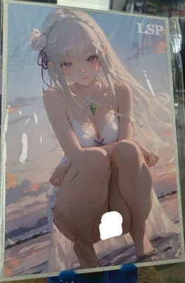Tablero de arte acrílico Emilia Re:Zero Goddess Story Love of the Angel A5 Waifu Anime Foto 1 de 2