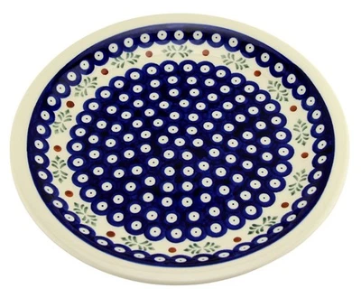 Polish Pottery Dinner Plate 10.75" Holly Berries Patern Zaklady Boleslawiec