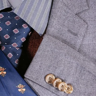 Casaco esportivo masculino Indochino 46R lã cinza forro de abelha designer blazer jaqueta 2 Bttn - Imagem 1 de 4