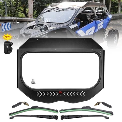 Parabrisas delantero de vidrio con ventilaciones deslizantes para Can Am Maverick X3/Max R 2017-2025 Foto 1 de 4