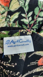 April Cornell Antique Rose Floral Cloth Napkins Set (6) 22"X12" 100% Cotton  - Picture 1 of 7