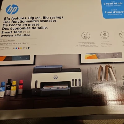 HP Smart Tank 7602 All-in-One InkJet Printer, Color Mobile Print, Copy, Scan, - Image 1 of 2