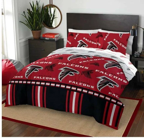 Atlanta Falcons NFL Rotary Full Bed in a Bag Set Cover