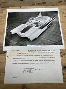 1954 Ford FX-Atmos Press Release Photo “future Car” Concept Car X275 - Picture 1 of 6