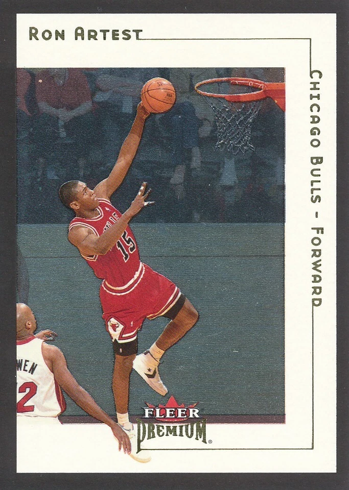 Tarjeta de baloncesto Ron Artest 2001-02 Fleer Premium #28 Chicago Bulls Foto 1 de 1