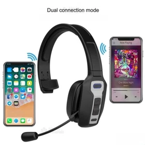 Trucker Headset Wireless 5.2 AI Noise Cancelling Mic For Phones PC - Picture 1 of 10