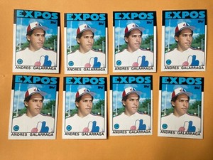 (8) 1986 Topps Traded #40T lot of 8 Andres Galarraga cards!