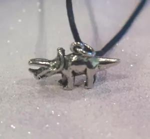 Triceratops Dinosaur Adjustable Pendant Necklace Perfect Stocking Filler Gift - Picture 1 of 2