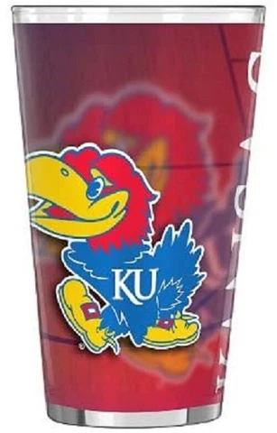 Kansas Jayhawks 16oz Single Pint Glass - NCAA Cover