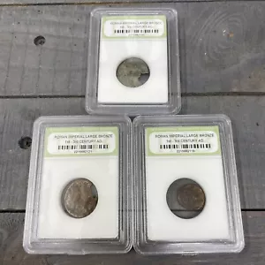 3x 1 st - 3 rd Century Roman Imperial Large Bronze Coin Slabbed - Picture 1 of 8