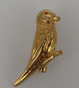 Neugablonz: Brosche Wellensittich Swarovski Elements um 1960 (35885) - Bild 1 von 5