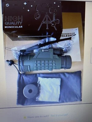 Monocular Telescope 12X42 High Power HD Monocular- BAK4 Prism &FMC Lens NEW. - Image 1 of 4