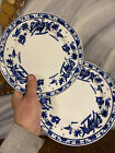 Paire d Assiette Porcelaine Anglaise XIXeme Service Vaisselle Bleue Napoléon III