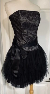 Vestido vintage para mujer Jessica McClintock núcleo de ballet encaje con falda de tul talla 6” Foto 1 de 4