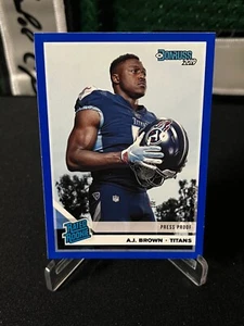 A.J. Brown # Titans # 2019 Panini DONRUSS RATED ROOKIE PRESS PROOF BLUE #314 - Bild 1 von 2