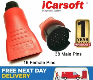ADAPTADOR DIAGNÓSTICO ICARSOFT BENZ-38PIN ROJO PARA MERCEDES OBD I HERRAMIENTA MULTISISTEMAS - Imagen 1 de 5