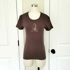 It's Africa Embellished Cheetah South Africa Brown Short Slv Graphic Tee Sz XXL - Picture 1 of 7