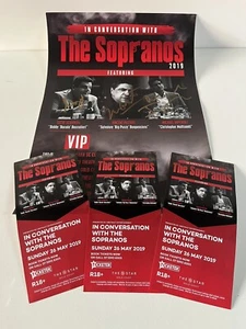 The Sopranos Autographed Poster Schirripa Imperioli Pastore In Conversation - Picture 1 of 11