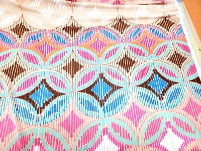 Knit Fabric Abstract Circle  Floral Jersey  By the Yard   - Image 1 of 2