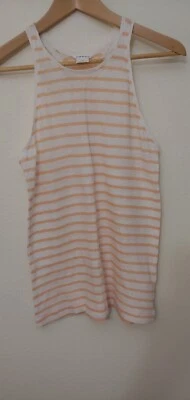 New Club Monaco striped tank top Linen/Cotton Size  S/P NWT - Lot# B4 - Image 1 of 4
