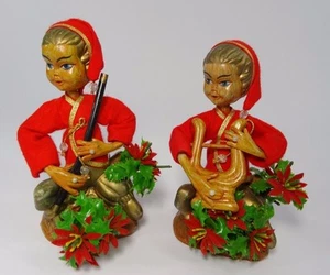 Vintage Christmas Elf Elves Pixies Nymph Plastic - Picture 1 of 9