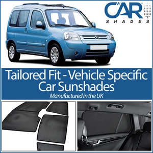 Citroen Berlingo 5dr 96-08 UV CAR SHADES WINDOW SUN BLINDS PRIVACY GLASS TINT - Picture 1 of 12