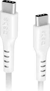 SBS USB-C Daten- und Ladekabel TECABLETCC20W 1,5m 480 Mbit/s weiß - Bild 1 von 2