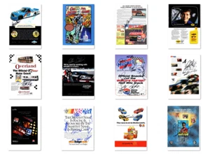 12 original hand signed autographed NASCAR adverts - Picture 1 of 13