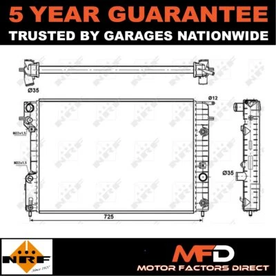 Radiator NRF Fits Vauxhall Omega 1994-2003 2.0 2.2 2.5 3.0 6302007 52463046 - Image 1 of 4