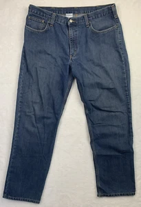 Carhartt Jeans Mens 38x32 Relaxed Fit Straight Leg Blue Denim Workwear Casual - Picture 1 of 7
