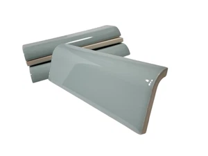 Seafoam Green Ceramic Tile Mud Cap Backsplash Subway Mudcap Mid Century Modern - Bild 1 von 24