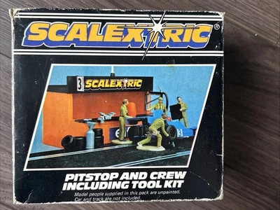 Scalextric - Pit-Stop Building con figuras de tripulación y kit de herramientas - C701 en muy buena condición con caja - Imagen 1 de 4
