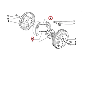 KIT FRENO GANASCE FIAT PANDA - UNO - LANCIA DELTA ORIGINALE 9948233 - Picture 1 of 1