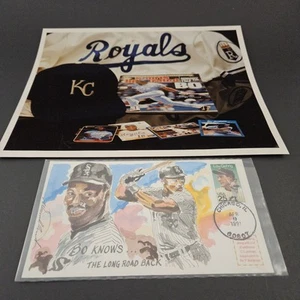 Bo Jackson Wild Horse Cachet weiße Socken & glänzende 8 x 10 Royals Foto - Bild 1 von 7