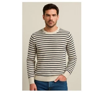 Suéter a rayas 100 % cachemir KULE MISTER - Imagen 1 de 9