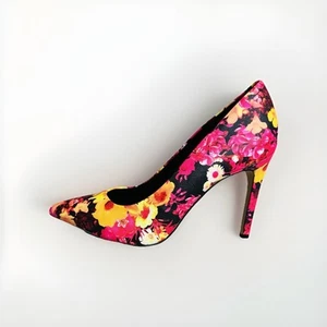 New York & Co Damenschuhe Lackleder Stiletto 9M Blumenmuster spitz zulaufend neu - Bild 1 von 9