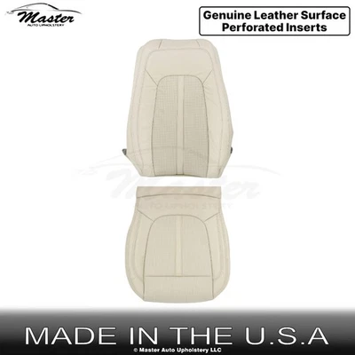 Fundas de asiento delanteras del lado del conductor Cappuccino 2017-2020 para Lincoln MKZ cuero perfecto Foto 1 de 4