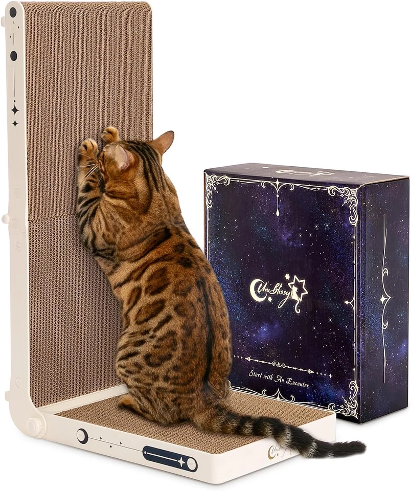 Cat Scratcher, 25.3 Inch Double Sided L Shape Cat Scratching Board, No Assembly  - Image 1 of 4