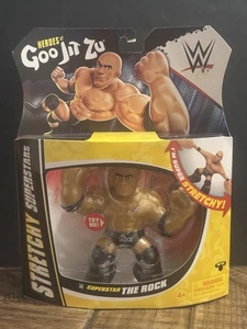 THE ROCK HEROES OF GOO JIT ZU WWE STRECTHY SUPERSTAR " THE ROCK " NIP SAVE! - Picture 1 of 3