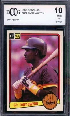 Tarjeta de novato Donruss #598 Tony Gwynn 1983 BGS BCCG 10 como nueva+ Foto 1 de 2
