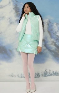 FOREVER 21 x Hello Kitty Como Nueva Falda Puffer Lazos Dijes Kawaii Sanrio Grande Nuevo con Etiquetas - Imagen 1 de 13