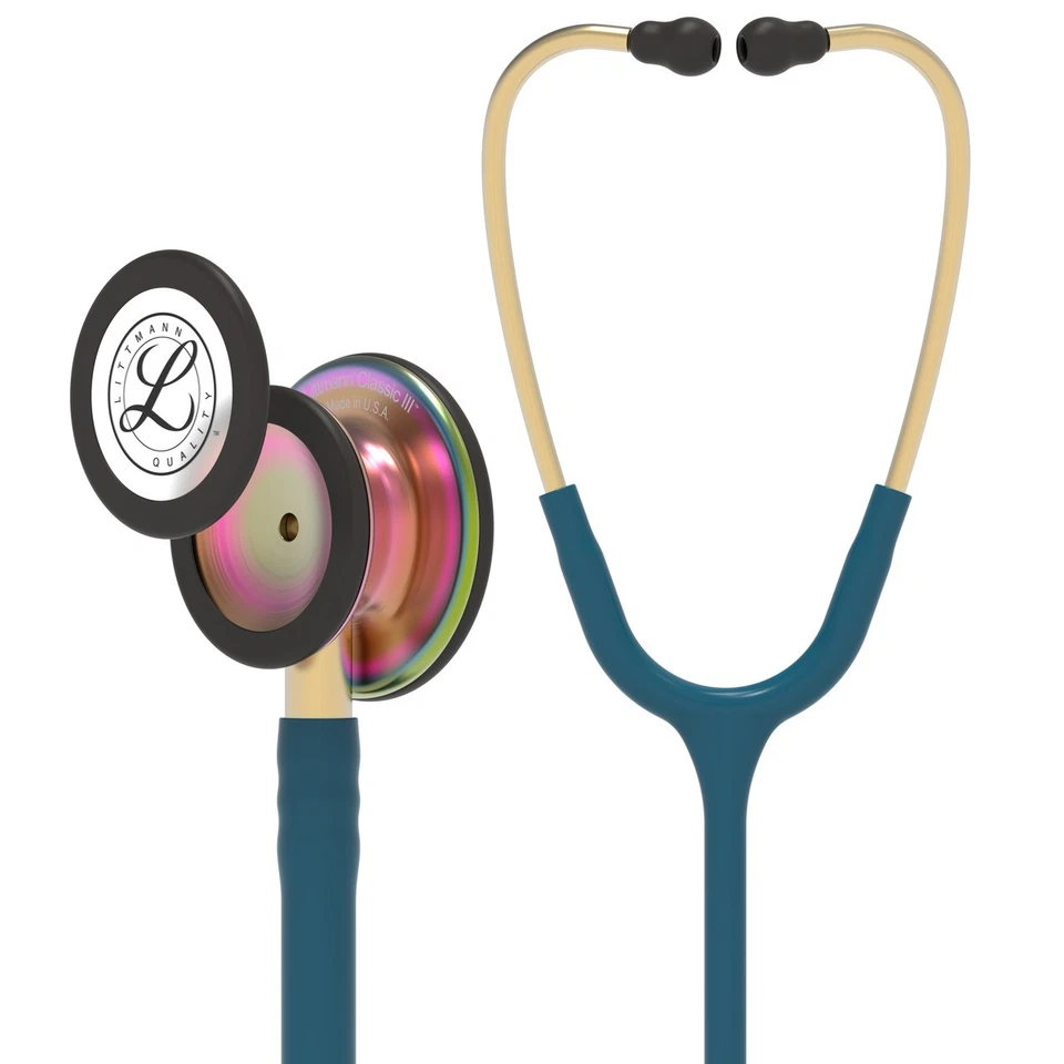 3M Littmann Stethoscope, CLASSIC III, Rainbow Caribbean, Brass Stem, 5807 - Image 1 of 1