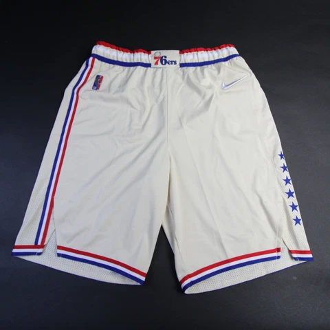 Philadelphia 76ers Nike NBA Authentics Game Shorts Men's Cream New Cover