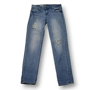Kut from the Kloth Catherine Boyfriend Jeans Womens 2 Distressed Light Wash - Picture 1 of 11