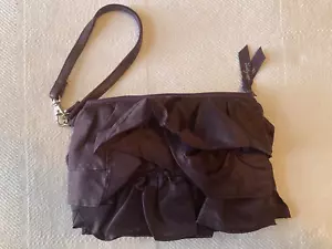 Thirty One 31 Ruffle Wristlet Bag Purse- Plum NEW - Picture 1 of 5