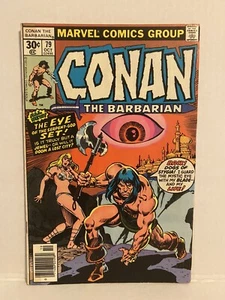 Marvels Conan der Barbar 79 Okt 1977 Stiftspuren auf der Innenseite des Covers - Bild 1 von 3
