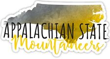 App State Mountaineers State Shaped Watercolor Decals-Choose Your Size