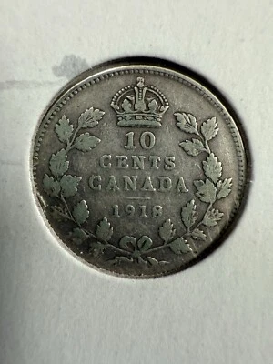 1918 10 cent Canada Coin Silver - Image 1 of 2
