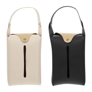 2 piezas Soporte Decorativo/Organizador Coche Pañuelo Decorativo Organizador Bolsa Servilletera PU - Imagen 1 de 12
